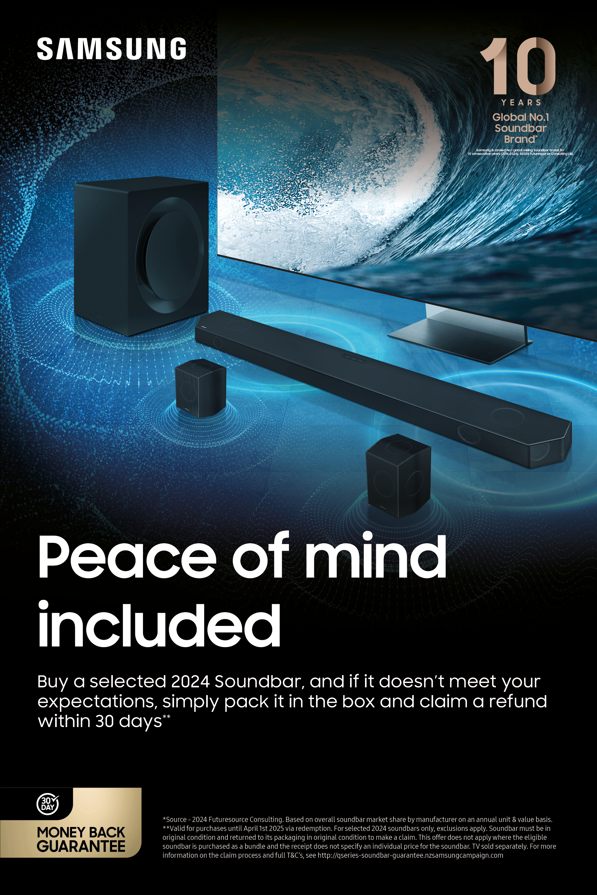 Samsung Q-Series Soundbar 30-Day Money Back Guarantee | Samsung NZ