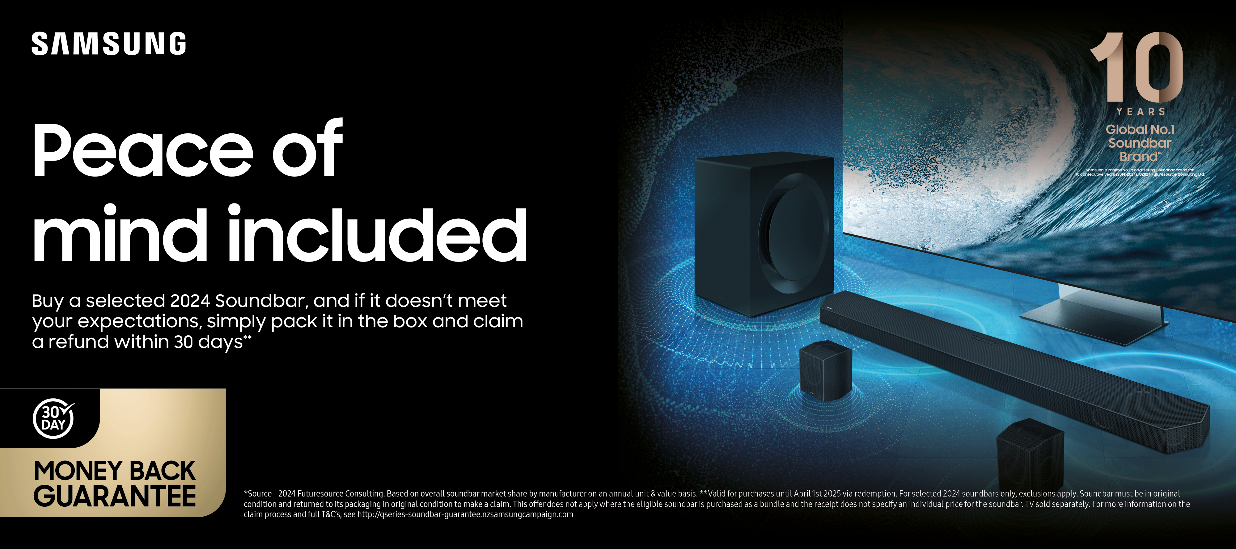 Samsung Q-Series Soundbar 30-Day Money Back Guarantee | Samsung NZ
